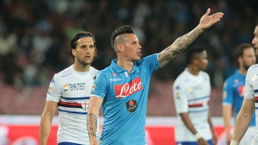 La moviola della serie A: Hamsik, è rigore. Mesbah da rosso