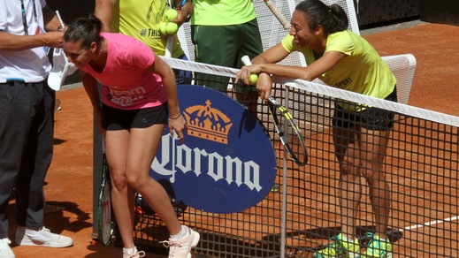 FOTO Gli Internazionali si scaldano con Pennetta e Schiavone