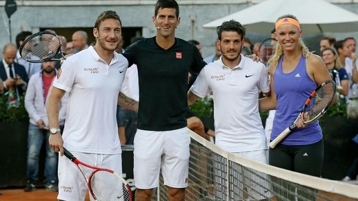 Internazionali d'Italia, Totti-Djokovic show al Foro Italico