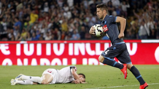 Napoli-Cesena 3-2: Mertens-Gabbiadini, Champions ancora possibile