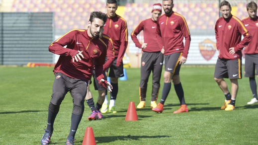 Roma, Maicon in parte assieme al gruppo