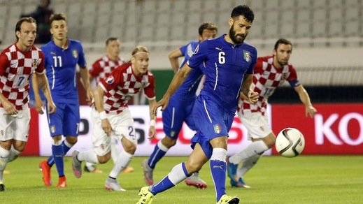 Croazia-Italia 1-1: cucchiaio Candreva