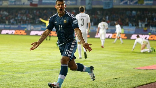 Aguero a segno: l'Argentina batte l'Uruguay