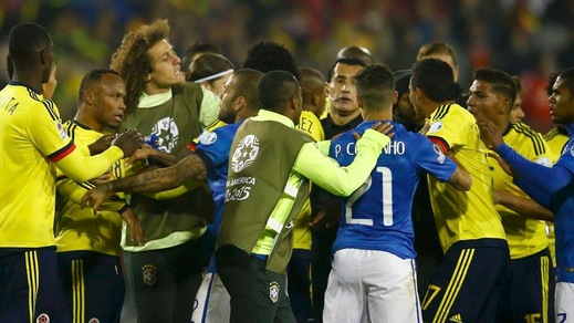Coppa America, che rissa in Brasile-Colombia!