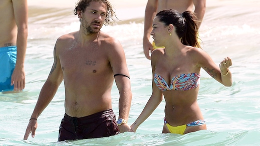 Alessio Cerci a Ibiza con la moglie Federica
