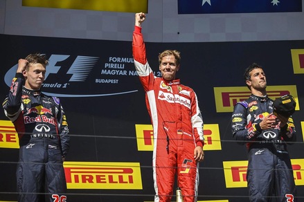 Gioia Ferrari, Vettel sul podio a Budapest