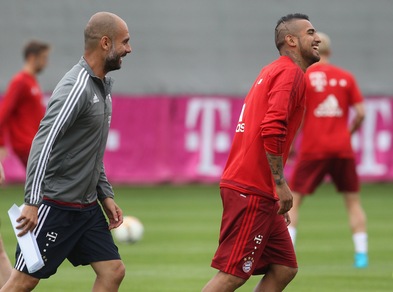 Vidal, al lavoro col Bayern sotto gli occhi di Guardiola