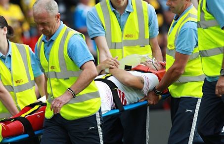 Immobile ko, fuori dopo 5 minuti