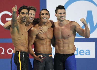 Nuoto, Italia di bronzo nella staffetta 4x100 maschile