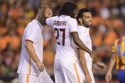 Valencia-Roma 1-3: Salah, Totti e Gervinho