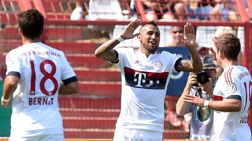 Coppa di Germania, primo gol di Vidal con il Bayern