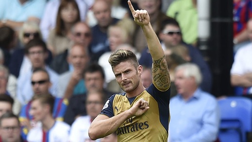 Arsenal, prima vittoria. Giroud, che prodezza!