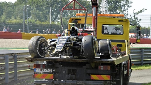 F1 Lotus, Maldonado: «Uscita di pista sfortunata»