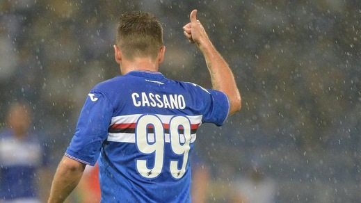 Samp, si ferma Cassano, a rischio per Napoli