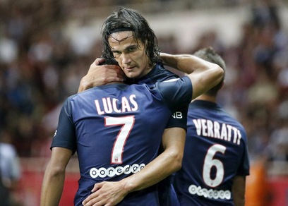 Super Psg: travolto il Monaco con Cavani e Lavezzi