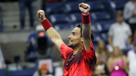 Tennis, Us Open: super Fognini, un'altra impresa a 2,05