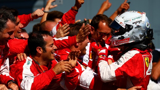 Gp Monza, che festa per il secondo posto di Vettel