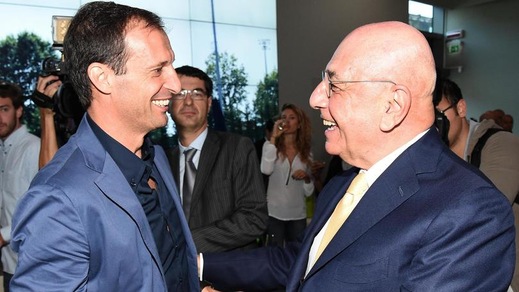 Galliani-Allegri, abbraccio a Milano: «Amico, non rimpianto»