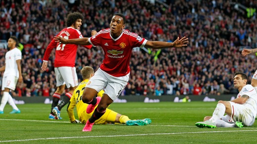 United, 3-1 al Liverpool: Martial, esordio da sogno