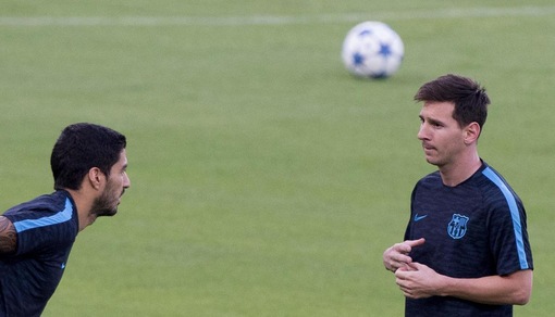 Il Barcellona si scalda all'Olimpico