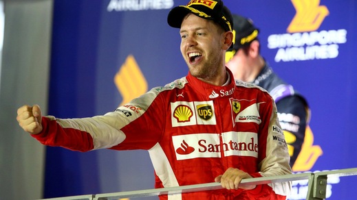 F1 Singapore: trionfo Vettel, Raikkonen terzo e Hamilton ritirato