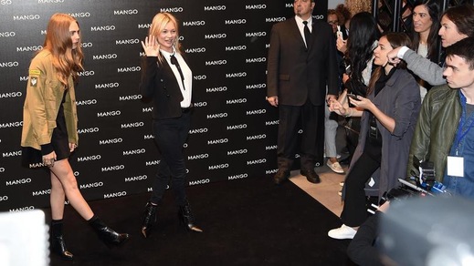Kate Moss e Cara Delevigne mandano in tilt Milano
