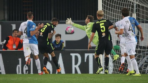 Il Chievo riagguanta il Verona: Castro risponde a Pisano