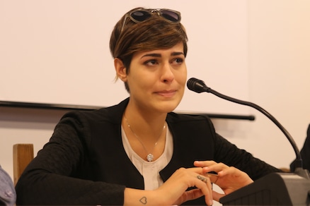 Miss Italia sui luoghi dell'eccidio e si commuove