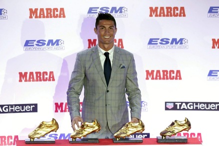 Cristiano Ronaldo riceve la quarta Scarpa d’Oro