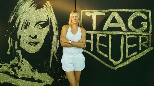 Maria Sharapova diventa un'opera d'arte a Singapore