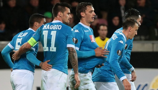 Midtjylland-Napoli 1-4: Callejon e Gabbiadini, gol da sogno