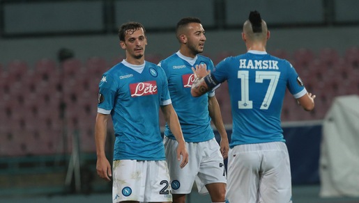 Europa League, Napoli-Midtjylland: 5-0, El Kaddouri-Gabbiadini (2)-Maggio-Callejon