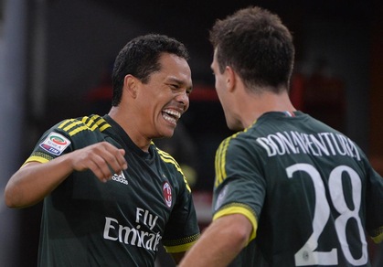 Serie A: Bacca vola, il Milan all’assalto