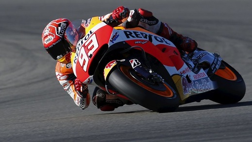 MotoGp, Valencia: Marquez primo nel warm up, Rossi 4°