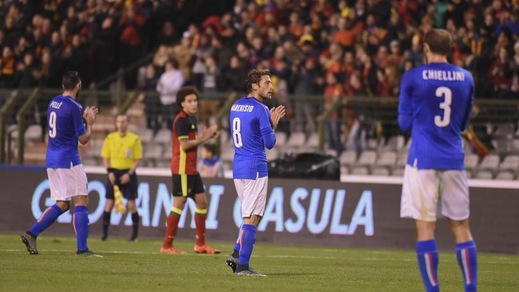 Candreva illude l'Italia ma il Belgio cala il tris