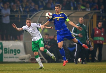 Bosnia-Irlanda 1-1, botta e risposta Brady-Dzeko