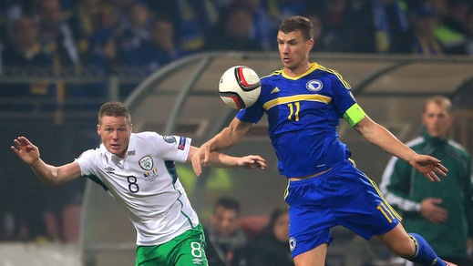 Bosnia-Irlanda 1-1, botta e risposta Brady-Dzeko