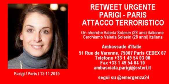 Attentati Parigi, studentessa italiana irrintracciabile: ricerche in corso