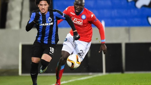 Europa League, diretta Bruges-Napoli 0-1: sblocca Chiriches al 41'