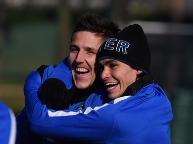 Inter, i nerazzurri si divertono in allenamento prima del Napoli