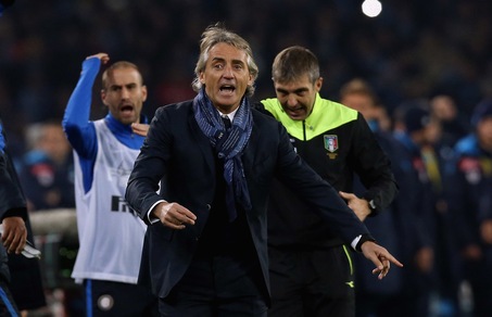 Napoli-Inter, Mancini è una furia: «Espulsione inesistente»