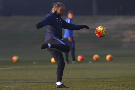 L'Inter di Mancini al lavoro in vista del Genoa