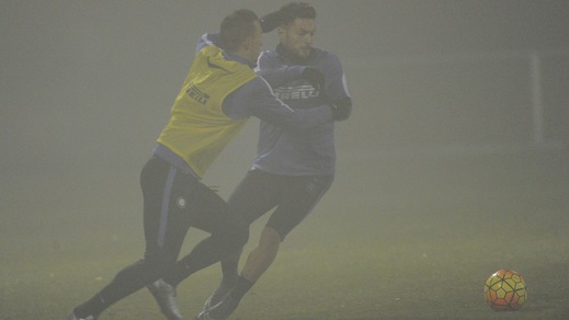 Inter, si lavora con la nebbia
