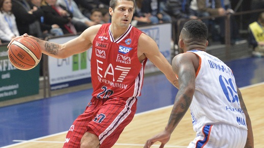 Basket, Serie A: il blitz esterno di Milano a Reggio Emilia paga 2,00