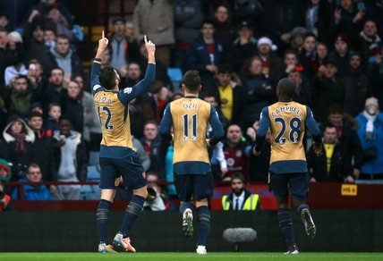 Premier League, l'Arsenal supera l'Aston Villa 2-0