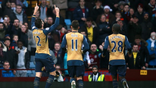 Premier League, l'Arsenal supera l'Aston Villa 2-0