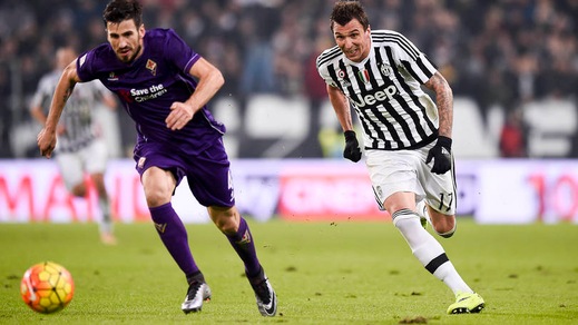 Juventus-Fiorentina 3-1: rigore Ilicic al 3', Cuadrado al 6', Mandzukic all'80', Dybala al 91'