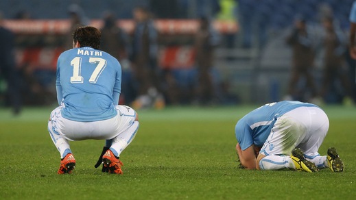 Lazio-Sampdoria 1-1, Matri e compagni si disperano a centrocampo