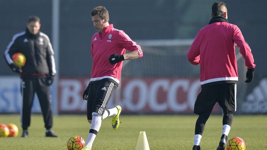 Juventus, buone notizie per Allegri: Mandzukic si allena e vede il Bayern Monaco