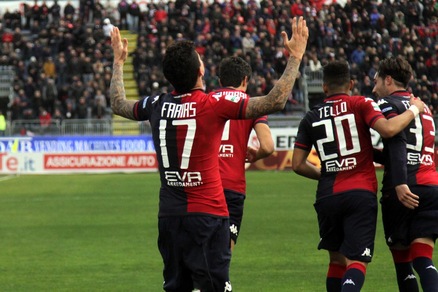 Serie B, Cagliari-Entella 1-0: sardi di nuovo in testa